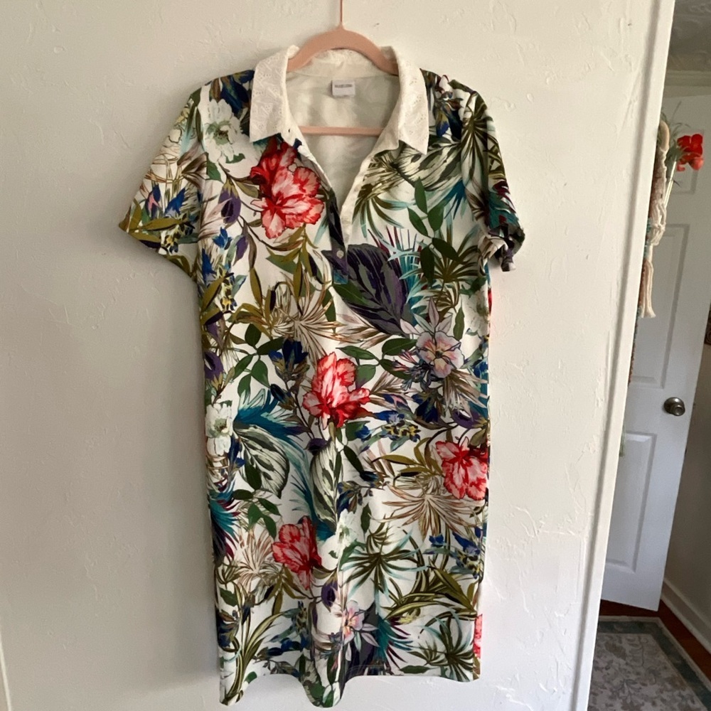 Madeleine Dress Tropical Floral Medium